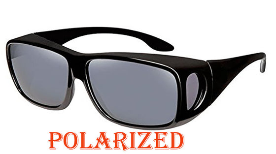 Solar Shield Fits Over Classic Polarized Plastic Sunglasses Size L